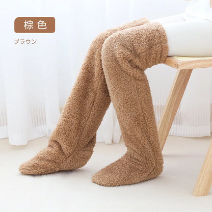 Fluffy Thigh High Cozy Socks